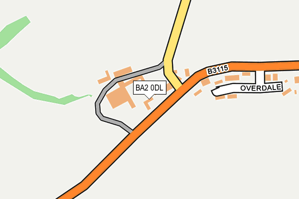 BA2 0DL map - OS OpenMap – Local (Ordnance Survey)