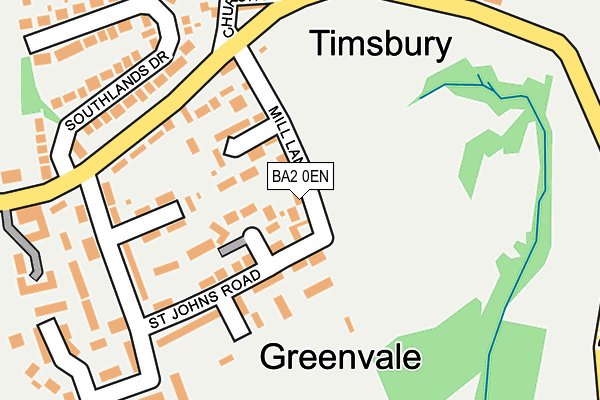 BA2 0EN map - OS OpenMap – Local (Ordnance Survey)