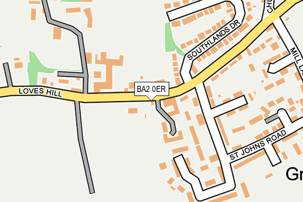 BA2 0ER map - OS OpenMap – Local (Ordnance Survey)