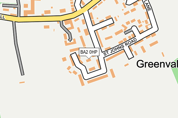 BA2 0HP map - OS OpenMap – Local (Ordnance Survey)