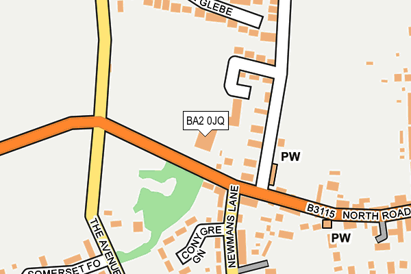 BA2 0JQ map - OS OpenMap – Local (Ordnance Survey)