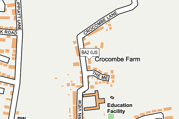 BA2 0JS map - OS OpenMap – Local (Ordnance Survey)