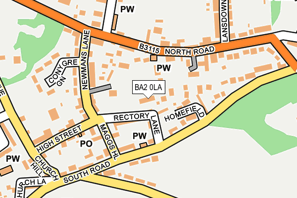 BA2 0LA map - OS OpenMap – Local (Ordnance Survey)