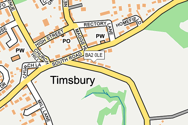 BA2 0LE map - OS OpenMap – Local (Ordnance Survey)