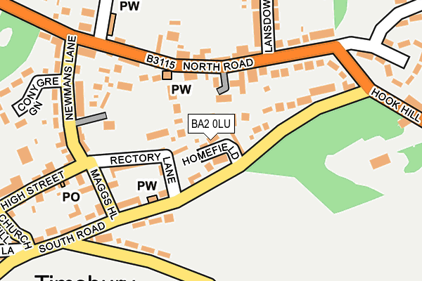 BA2 0LU map - OS OpenMap – Local (Ordnance Survey)