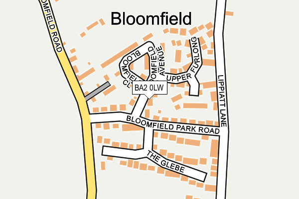 BA2 0LW map - OS OpenMap – Local (Ordnance Survey)