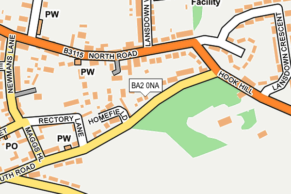 BA2 0NA map - OS OpenMap – Local (Ordnance Survey)