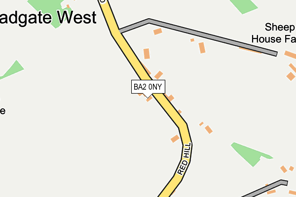 BA2 0NY map - OS OpenMap – Local (Ordnance Survey)