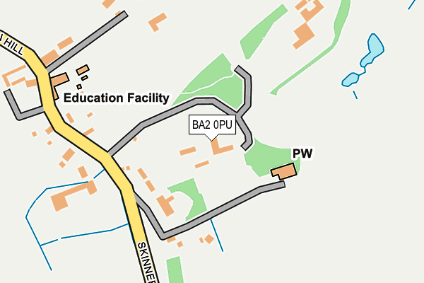 BA2 0PU map - OS OpenMap – Local (Ordnance Survey)