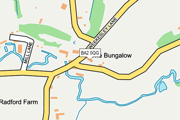 BA2 0QG map - OS OpenMap – Local (Ordnance Survey)