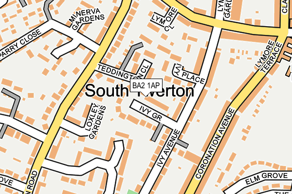 BA2 1AP map - OS OpenMap – Local (Ordnance Survey)