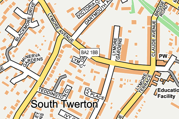 BA2 1BB map - OS OpenMap – Local (Ordnance Survey)