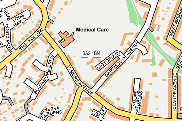 BA2 1BN map - OS OpenMap – Local (Ordnance Survey)