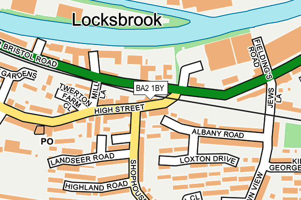 BA2 1BY map - OS OpenMap – Local (Ordnance Survey)