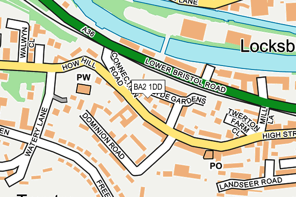 BA2 1DD map - OS OpenMap – Local (Ordnance Survey)