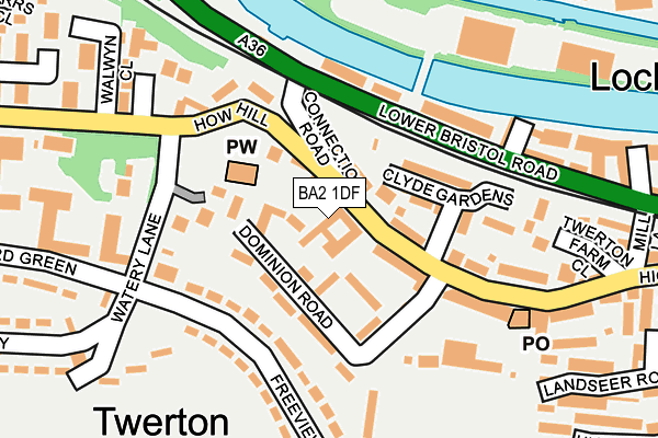 BA2 1DF map - OS OpenMap – Local (Ordnance Survey)