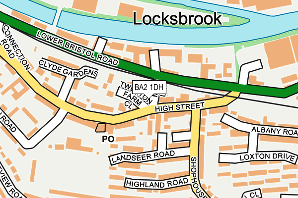 BA2 1DH map - OS OpenMap – Local (Ordnance Survey)