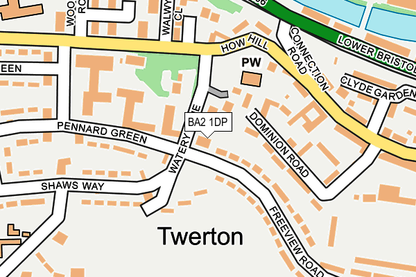 BA2 1DP map - OS OpenMap – Local (Ordnance Survey)