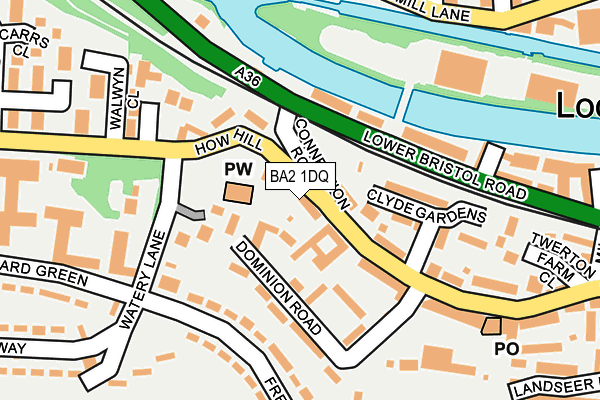 BA2 1DQ map - OS OpenMap – Local (Ordnance Survey)