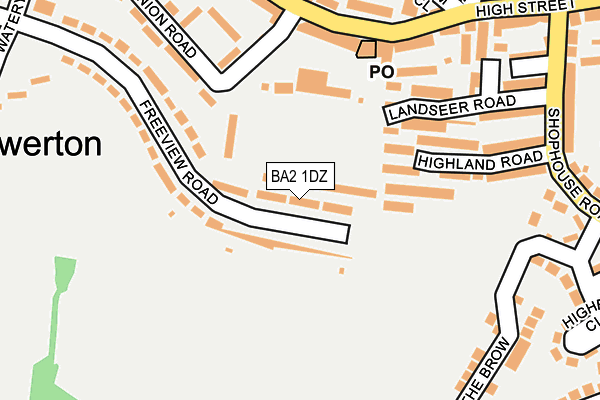 BA2 1DZ map - OS OpenMap – Local (Ordnance Survey)