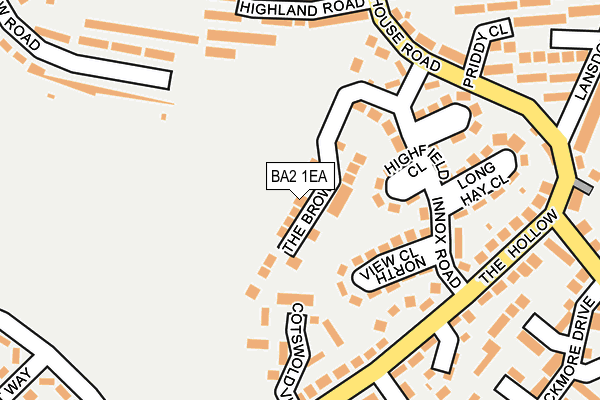 BA2 1EA map - OS OpenMap – Local (Ordnance Survey)