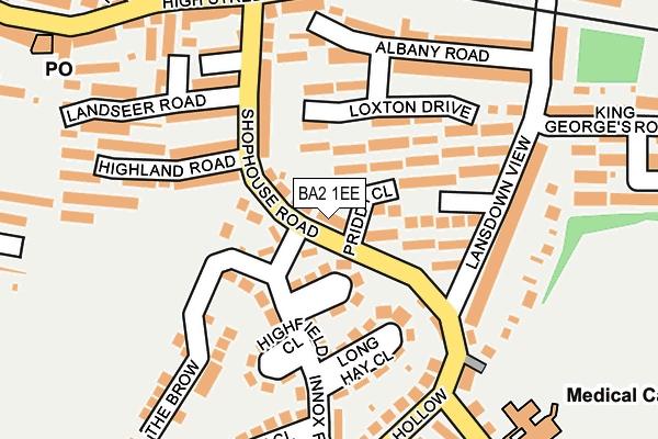 BA2 1EE map - OS OpenMap – Local (Ordnance Survey)