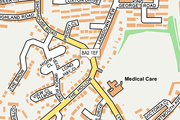 BA2 1EF map - OS OpenMap – Local (Ordnance Survey)