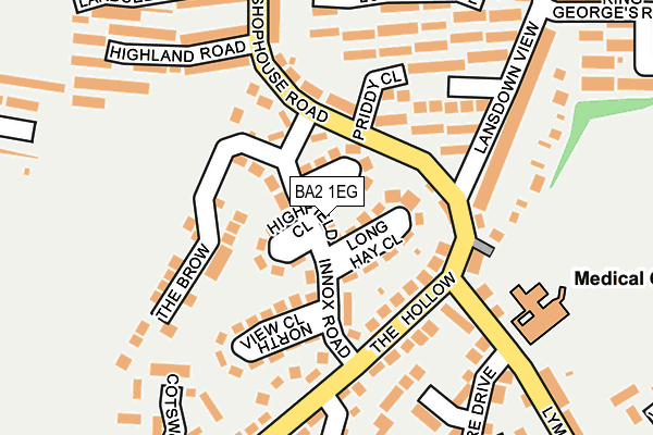 BA2 1EG map - OS OpenMap – Local (Ordnance Survey)