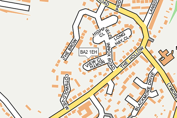 BA2 1EH map - OS OpenMap – Local (Ordnance Survey)