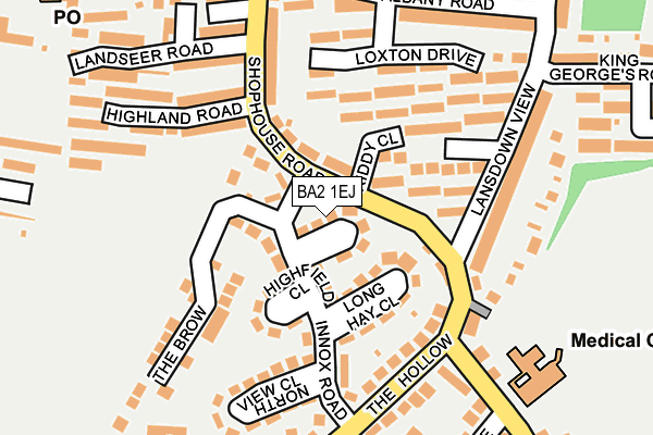 BA2 1EJ map - OS OpenMap – Local (Ordnance Survey)