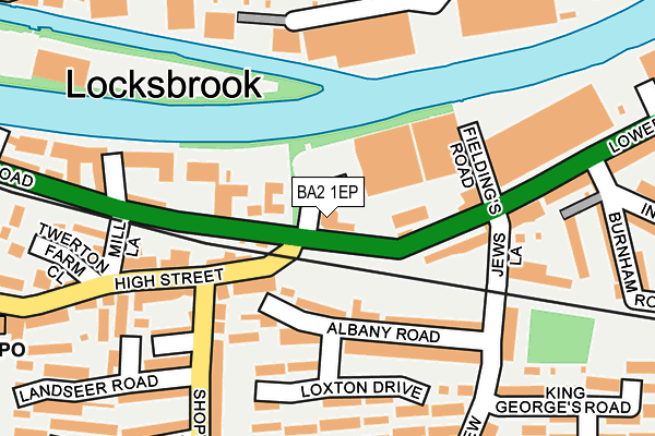 BA2 1EP map - OS OpenMap – Local (Ordnance Survey)