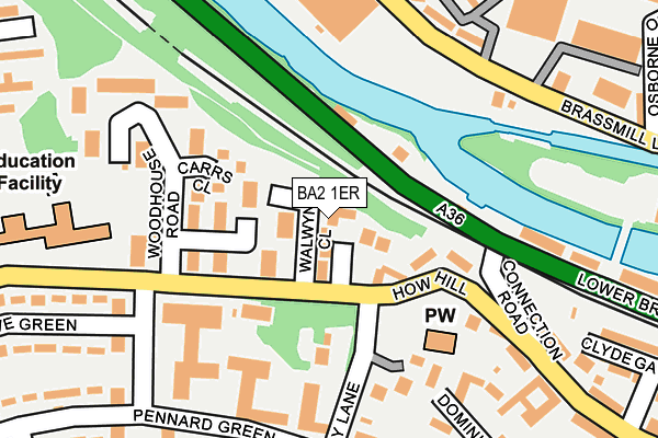 BA2 1ER map - OS OpenMap – Local (Ordnance Survey)