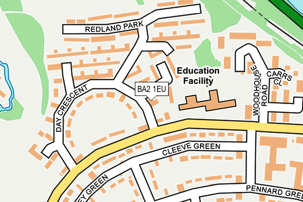 BA2 1EU map - OS OpenMap – Local (Ordnance Survey)