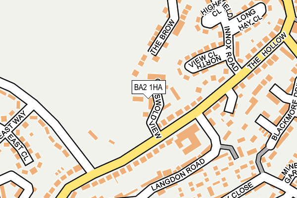 BA2 1HA map - OS OpenMap – Local (Ordnance Survey)