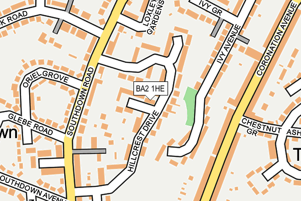 BA2 1HE map - OS OpenMap – Local (Ordnance Survey)