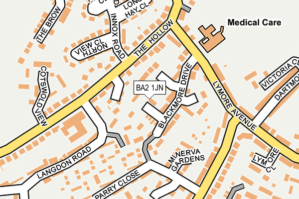 BA2 1JN map - OS OpenMap – Local (Ordnance Survey)