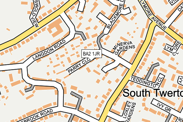 BA2 1JR map - OS OpenMap – Local (Ordnance Survey)