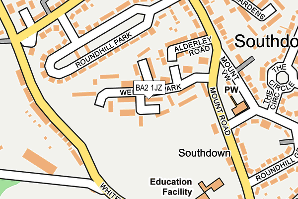 BA2 1JZ map - OS OpenMap – Local (Ordnance Survey)