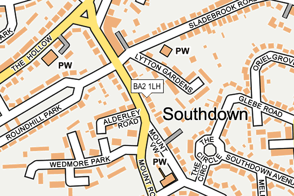 BA2 1LH map - OS OpenMap – Local (Ordnance Survey)