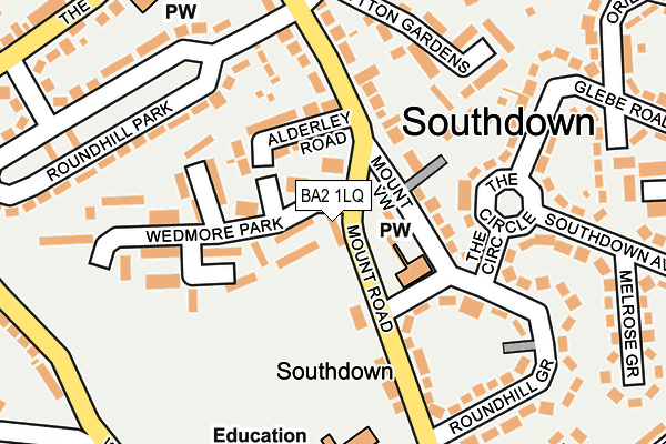 BA2 1LQ map - OS OpenMap – Local (Ordnance Survey)