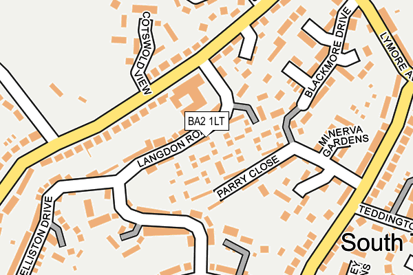 BA2 1LT map - OS OpenMap – Local (Ordnance Survey)