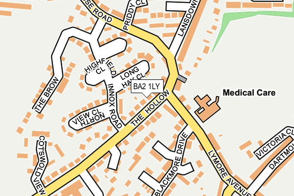 BA2 1LY map - OS OpenMap – Local (Ordnance Survey)