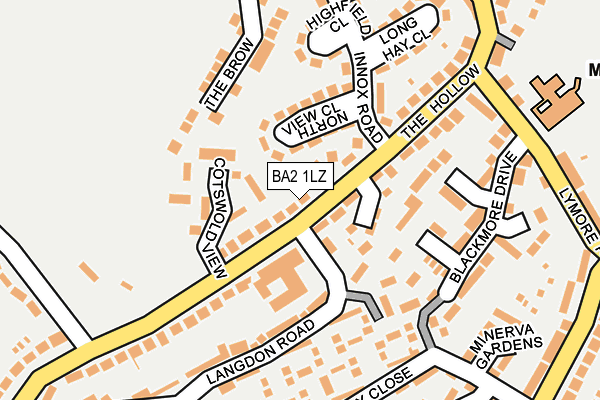 BA2 1LZ map - OS OpenMap – Local (Ordnance Survey)