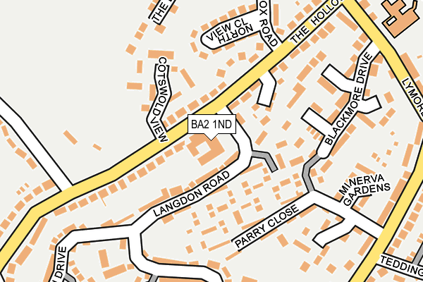 BA2 1ND map - OS OpenMap – Local (Ordnance Survey)