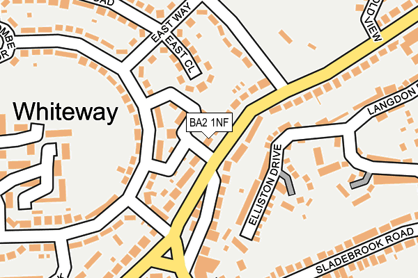 BA2 1NF map - OS OpenMap – Local (Ordnance Survey)