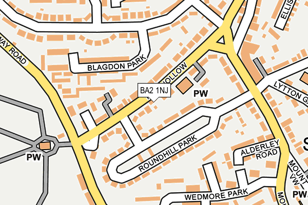 BA2 1NJ map - OS OpenMap – Local (Ordnance Survey)