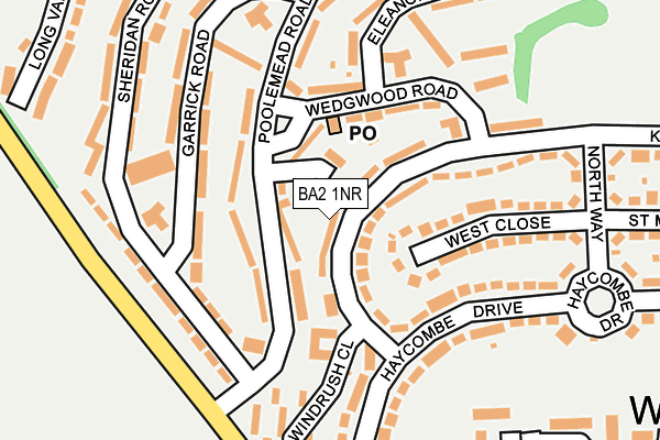 BA2 1NR map - OS OpenMap – Local (Ordnance Survey)