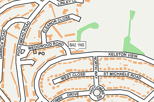 BA2 1NS map - OS OpenMap – Local (Ordnance Survey)