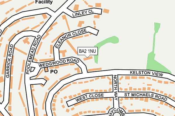 BA2 1NU map - OS OpenMap – Local (Ordnance Survey)