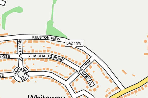 BA2 1NW map - OS OpenMap – Local (Ordnance Survey)